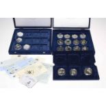 Collection of silver proof coins inc: Royal Canadian Mint 2002 Golden Jubilee dollar,