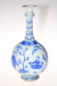 Chinese Kangxi period blue and white vase decorated with figures in landscape, 37cm high.