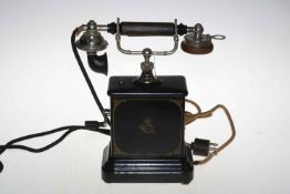 Vintage Ericsson wind-up telephone, 34cm high.
