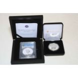 Jubilee Mint - The UK's 1981 Royal Wedding silver proof crown and The Queen's Platinum Jubilee 2oz