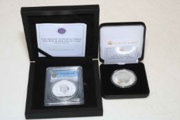 Jubilee Mint - The UK's 1981 Royal Wedding silver proof crown and The Queen's Platinum Jubilee 2oz