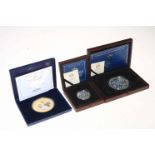 The Sapphire Jubilee silver 5oz and The Sapphire Jubilee £5 2017 by CPM,