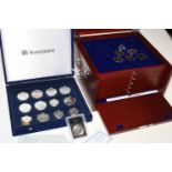 Collection of USA silver proof and other coins inc American Silver Eagle inc Handcraft (7),