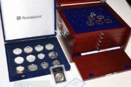 Collection of USA silver proof and other coins inc American Silver Eagle inc Handcraft (7),