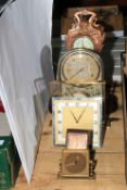 Art Nouveau style gilt mantel clock, clear face Jaz De Luxe mantel clock,