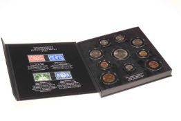 The Queen Elizabeth II 1953 Coronation coin and stamp set,