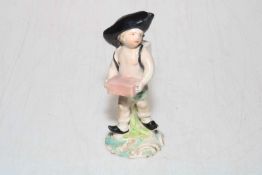 Late 18th Century Derby figurine, Cupid in Disguise with Magic Lantern, 14cm high.