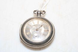 Silver pair cased pocket watch.