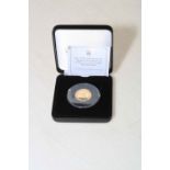 Jubilee Mint - The 95th Birthday of Queen Elizabeth II Solid 22 carat gold proof coin in box with