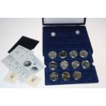 Collection of silver proof coins, some with certificates inc: American Silver Eagles,