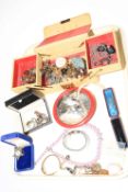 Collection of costume jewellery, watches including 9 carat gold ladies watch,