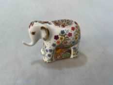 Royal Crown Derby Hari the Elephant paperweight, no 298 of 500 with certificate and box.