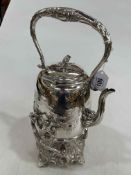 Silver plate spirit kettle, 41cm.