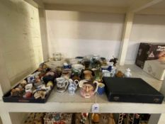 Collection of novelty jugs, Royal Doulton Bunnykins, etc.