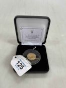 Jubilee Mint - The 95th Birthday of Queen Elizabeth II Solid 22 carat gold proof coin in box with