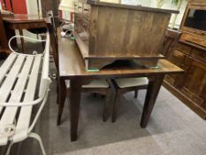 Laura Ashley eight piece hardwood dining suite comprising pair of two door sideboards,