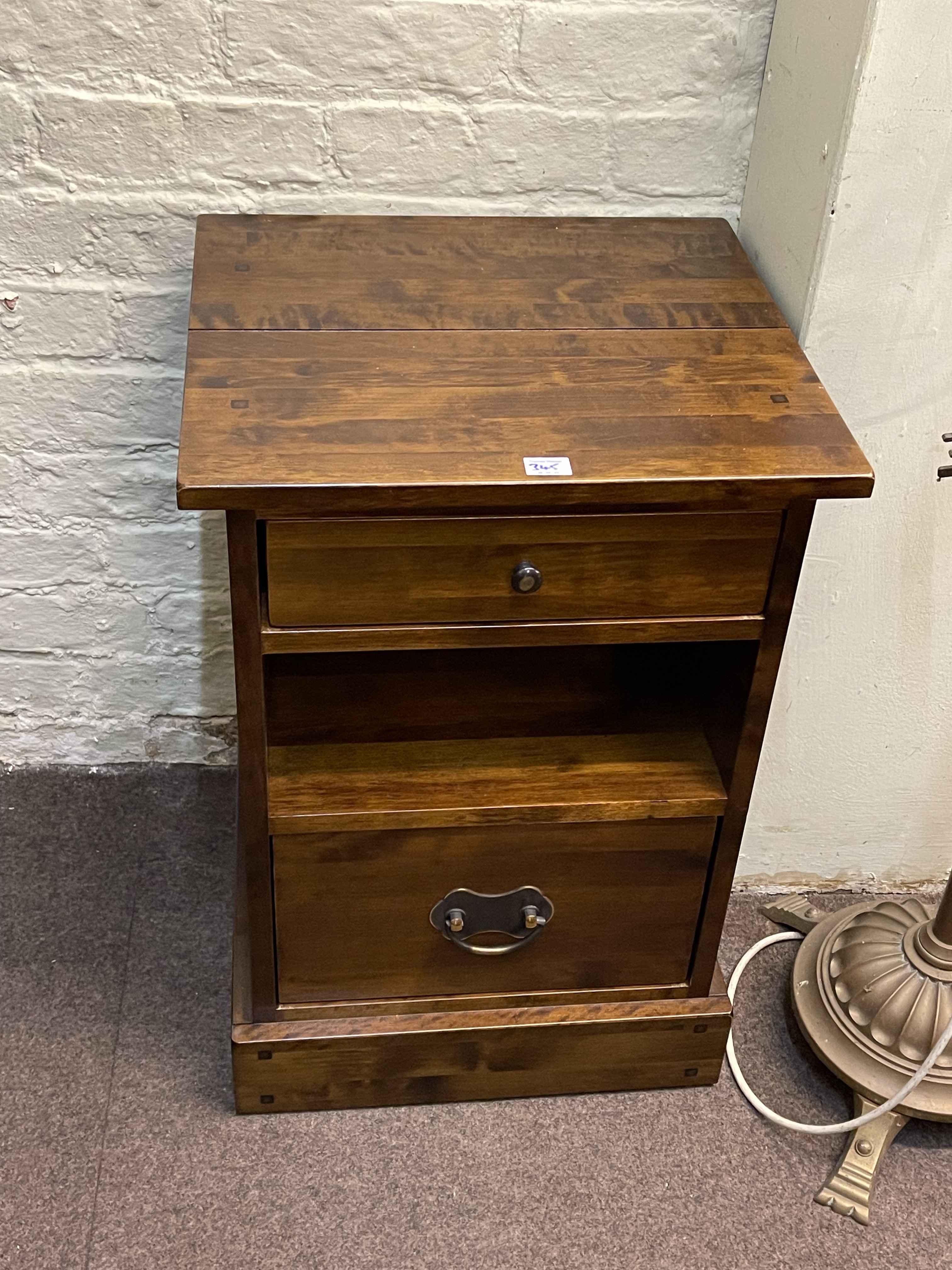 Laura Ashley two height glazed door bookcase, nine drawer low storage table, - Image 2 of 2