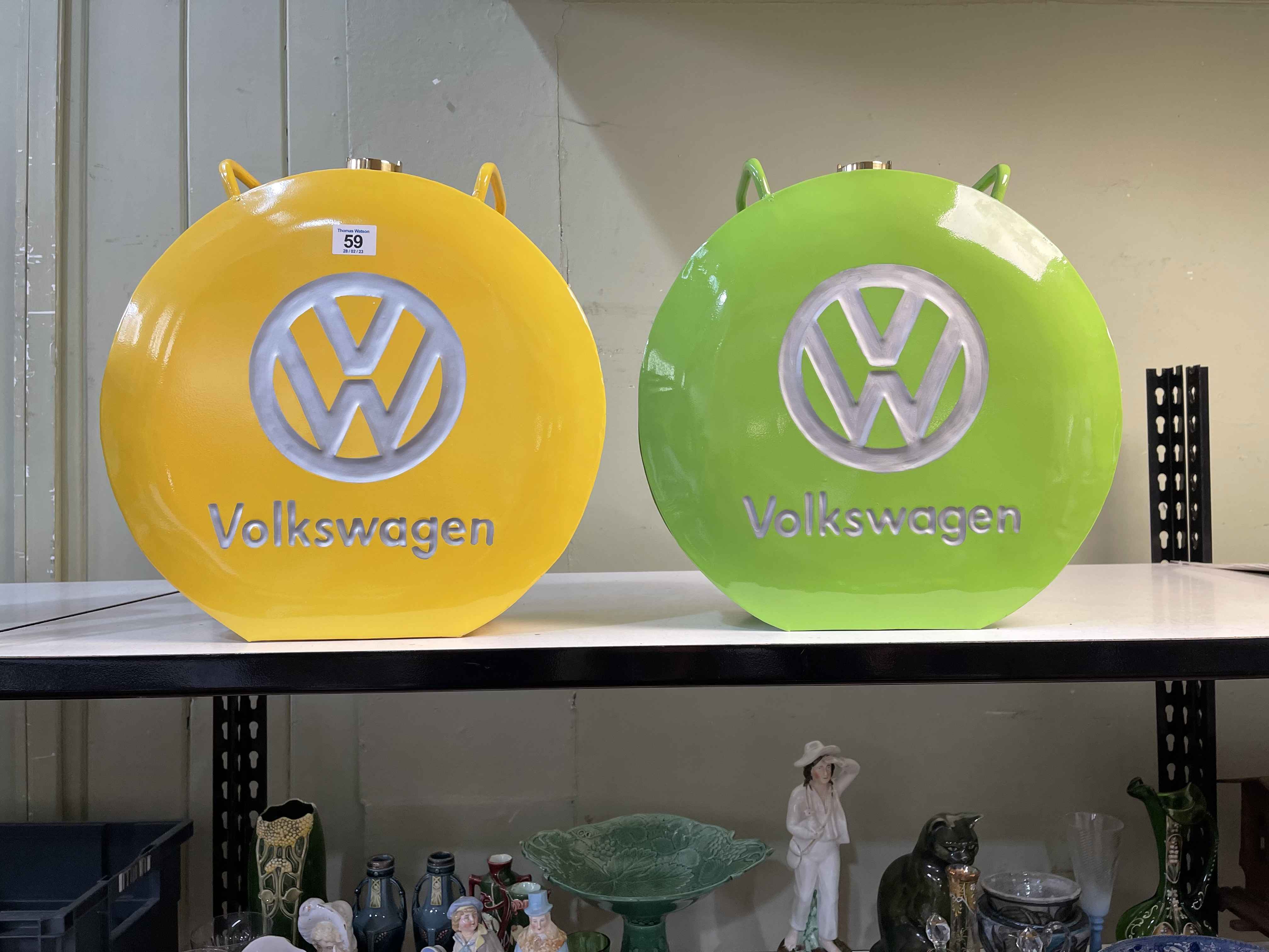 Two Volkswagen petrol cans.