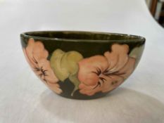 Moorcroft hibiscus posy bowl, 16.5cm across.