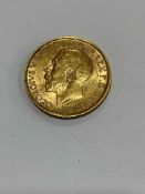 George V 1912 gold sovereign.