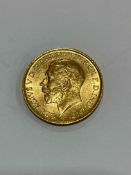 George V 1914 gold sovereign.