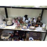 Collection of decorative porcelain including Royal Crown Derby, Coalport, etc.