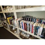 Collection of sporting books including boxing, cricket, fishing, football, military, etc.