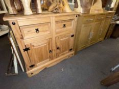 Continental pine two door side cabinet,
