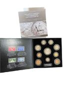 The Queen Elizabeth II 1953 Coronation coin and stamp set,