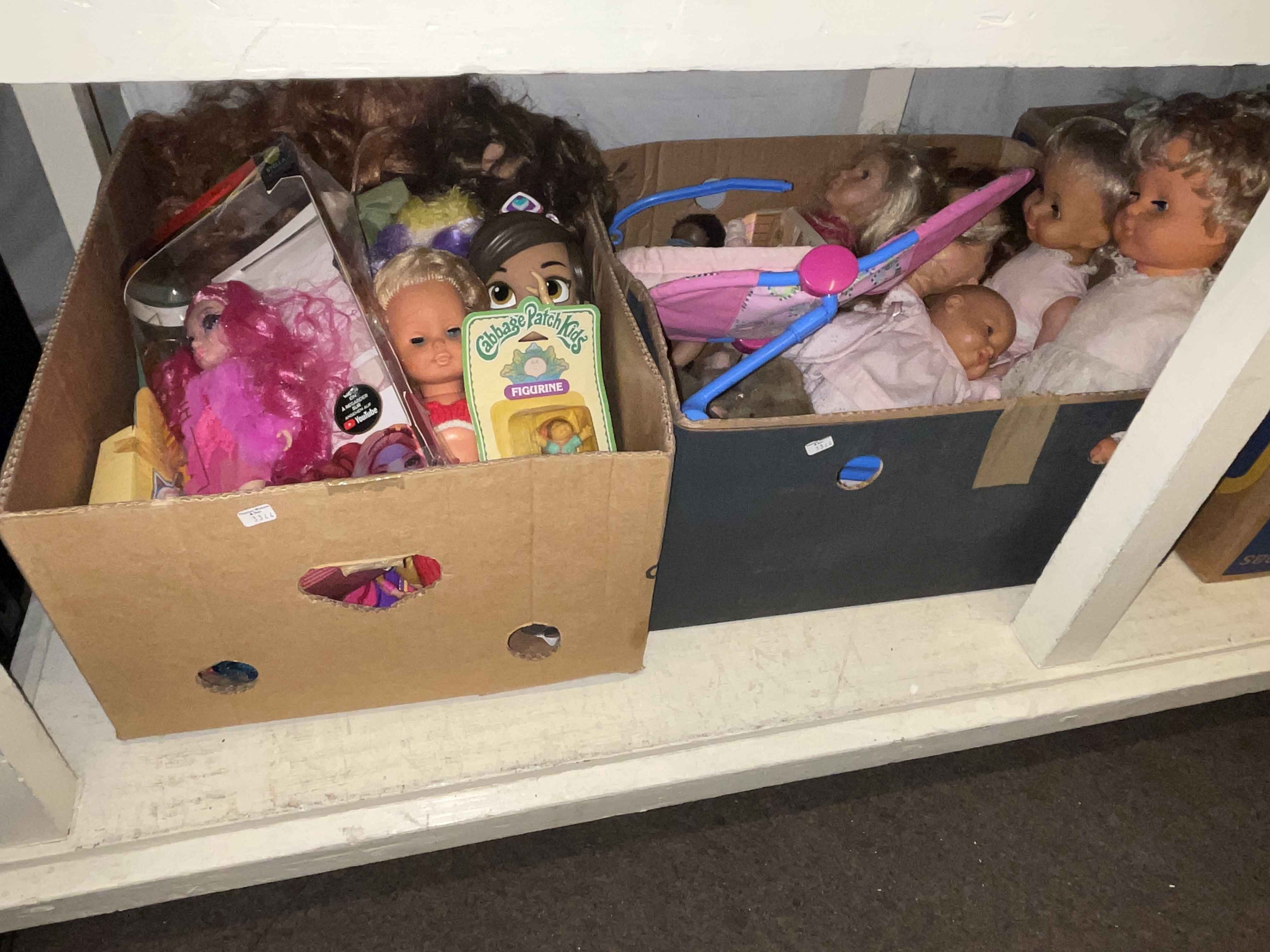 Four boxes of dolls including Cabbage Patch Kids, Ashton Drake, etc. - Image 2 of 3