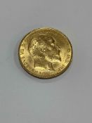 Edward VII 1909 gold sovereign.