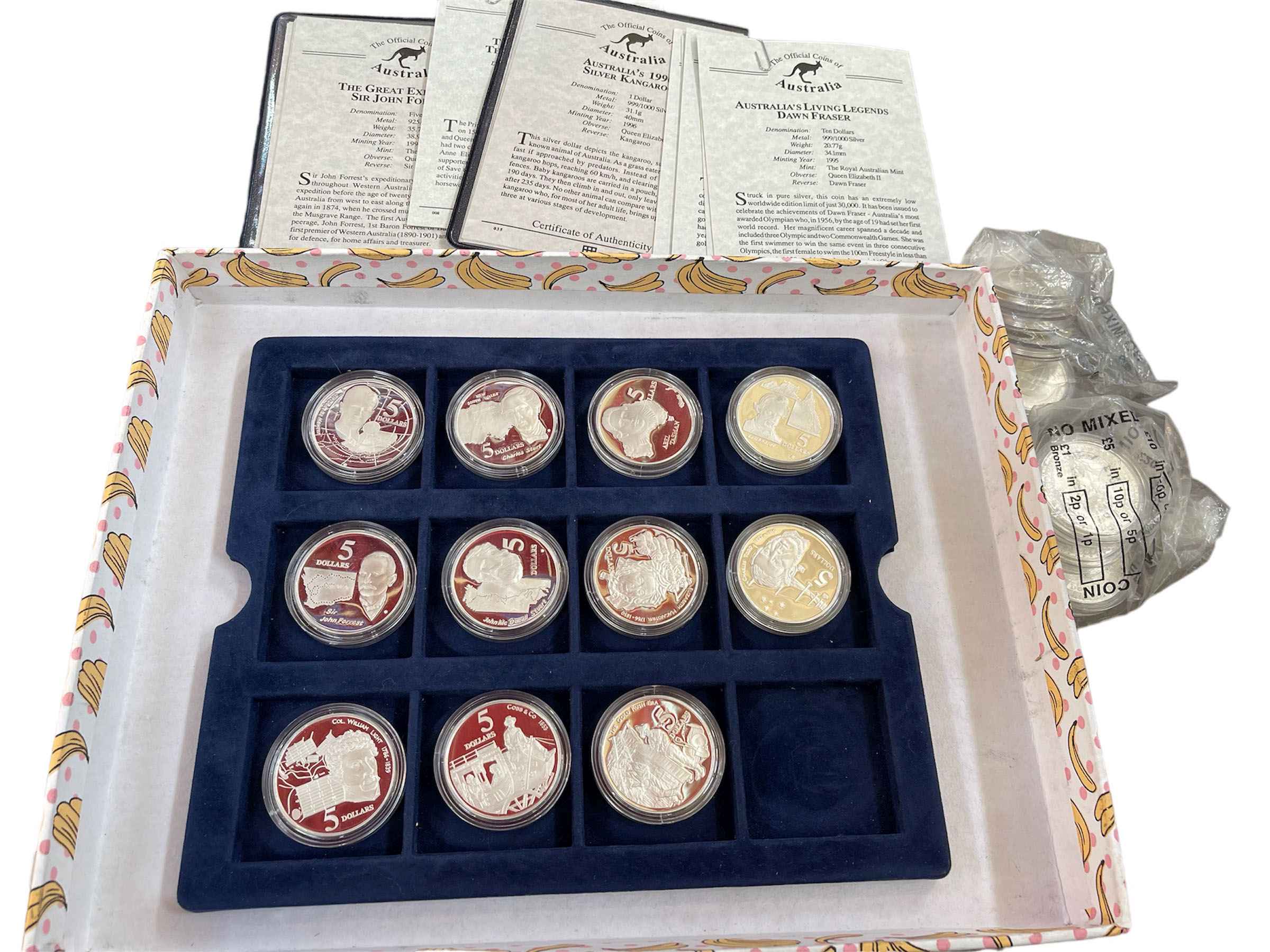 Collection of Australia silver proof coins inc The Royal Ladies $25 (4),