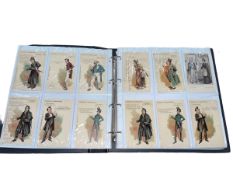 Album of artist signed literature and art postcards inc Characters from Charles Dickens,