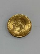 George V 1914 gold sovereign.