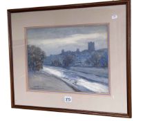 Cyril Wade, Evening, Richmond, Yorkshire, 1930's watercolour, signed lower right, 25.5cm by 35.