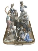 Collection of Lladro, Nao and other similar figures (10).