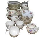 Collection of Royal Worcester Roanoke 2827 and Wedgwood 3043 teawares.
