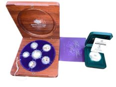 Royal Australian Mint 2007 fine silver proof year set and Perth Mint 2000 Sydney Olympics silver