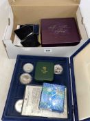 Collection of silver proof coins inc Royal Australian Mint 2007 fine silver proof 2007 year set,