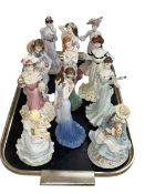 Eleven Coalport limited edition lady figures including Sapphire, Emerald and Ruby.