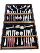 Canteen of silver cutlery by United Cutlers, Sheffield, England, 68 pieces.