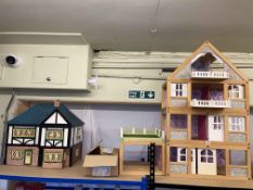 Georgian style dolls house and large open aspect dolls house.