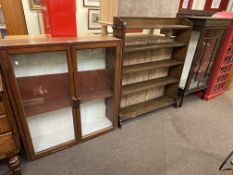 Edwardian mahogany and line inlaid single door vitrine,