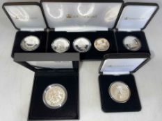 Collection of silver and silver proof coins inc Royal Mint Four Generations of Royalty 2018 £5,
