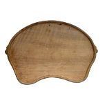 Robert Thompson of Kilburn 'Mouseman' oak kidney shaped tray.