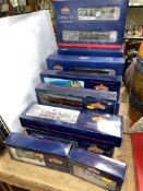 Boxed Bachmann model railways including Class 108, 105 and Derby Lightweight sets,