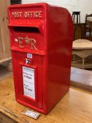 As new cast postbox and keys, 43cm by 30cm by 64cm.