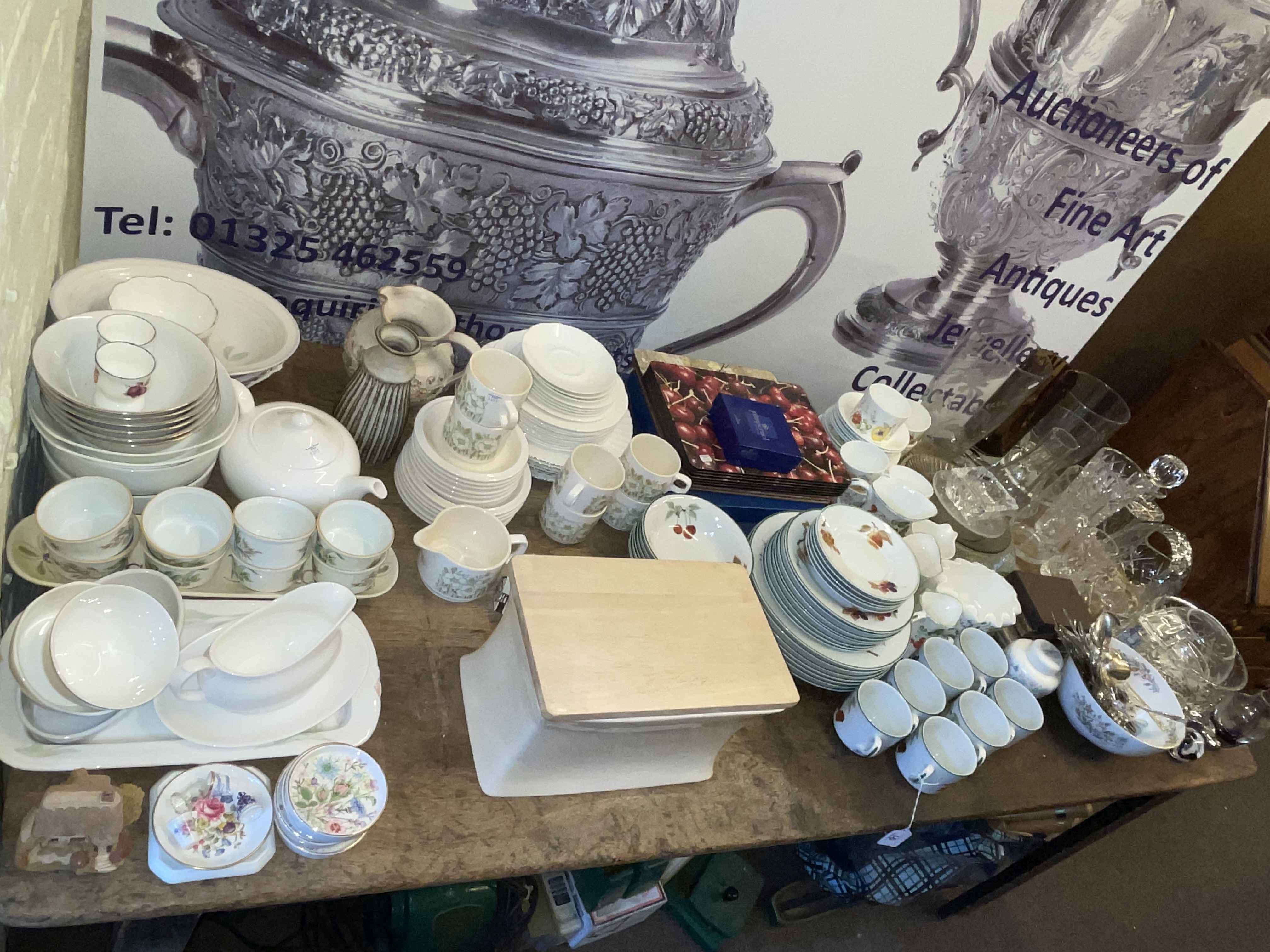 Royal Worcester Evesham Vale and other table ware, cutlery, glassware, etc. - Image 2 of 2