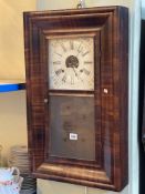 Victorian mahogany 30 hour American wall clock.