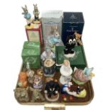 Beswick and Royal Albert Beatrix Potter figures, Royal Doulton Bunnykins, two Beswick Meerkats, etc.